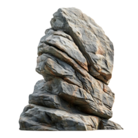 Gray Rock Formation with Transparent Background,  a Natural Stone Stack for Design Projects png