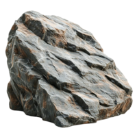 Large Grey Rock Isolated on Transparent Background, Perfect for Game Development or 3D Design png