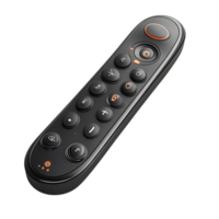 Stream and Control Your Entertainment with This Sleek, Modern Remote Featuring a Transparent Background, Ideal for Smart TVs and Streaming Devices png
