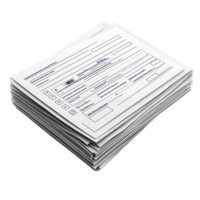 Stack of Paper Documents with Transparent Background png