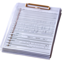 Blank Paper Checklist with Transparent Background for Efficient Organization png