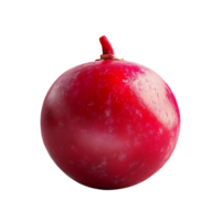A Single, Vibrant Red Cranberry Isolated on a Transparent Background png