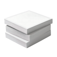 Stack of Blank White Paper Sheets with a Transparent Background, Ideal for Mockups and Design Projects png
