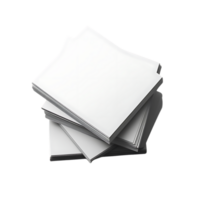 Stack of White Paper with Transparent Background Mockup for Design Presentations png