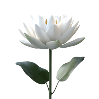 blanco loto flor con transparente fondo, floreciente elegancia y pureza, aislado botánico Arte png