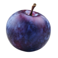 A Single Plum with a Transparent Background, Isolated on a Black Background png