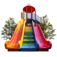 Colorful Playground Slides with Transparent Background png