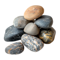 Smooth Stones with a Transparent Background Create a Natural and Tranquil Setting png