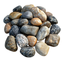 A Pile of Smooth, Rounded Stones with a Transparent Background, Perfect for Design Projects png