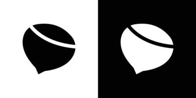 Hazelnut icon Flat fill set collection vector