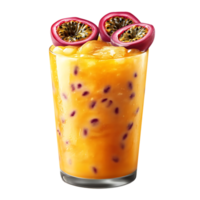 Passion Fruit Smoothie with a Transparent Background - A Refreshing and Delicious Drink with a Tropical Twist png