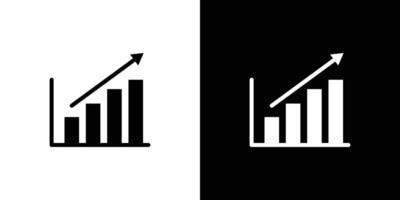 graph chart icon Flat fill set collection vector