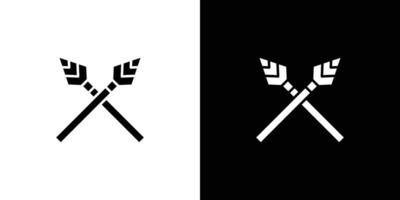 lance icon Flat fill set collection vector