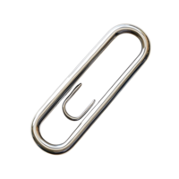 Shiny Paperclip with a Transparent Background, a Metal Office Supply with a Reflective Surface png