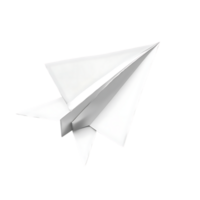 White Paper Airplane Soaring on a Transparent Background, Ideal for Creative Projects png
