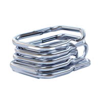 Stacked Shiny Silver Rings Create a Geometric Pattern on a Transparent Background png