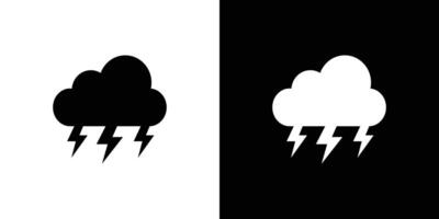 Lightning icon Flat fill set collection vector