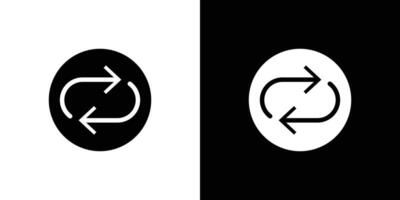 Repeat reload arrow icon Flat fill set collection vector