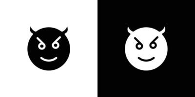 satan evil icon Flat fill set collection vector