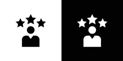 Rating employee icon Flat fill set collection vector