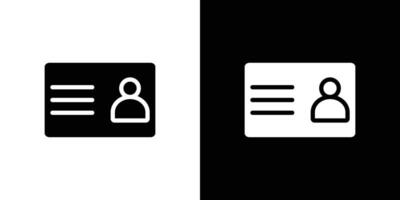 Identification card icon Flat fill set collection vector