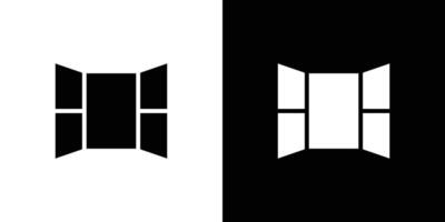 Open windows icon Flat fill set collection vector