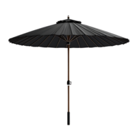 Black Patio Umbrella with Transparent Background, Perfect for Outdoor Shade and a Stylish Touch png