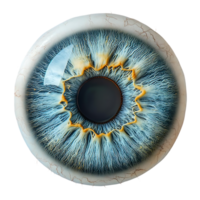 Close Up of a Blue Eye with Transparent Background, Revealing Intricate Details of the Iris, Pupil, and Sclera png