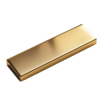 Gold Bar with Transparent Background - A Shiny, Precious Metal Object Isolated on a Black Background png