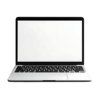Laptop with Transparent Background, Mockup for Design and Presentation, White Screen for Your Content, Realistic 3D Model, Isolated on Transparent Background png