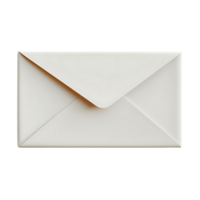 Blank White Envelope with Transparent Background, Perfect for Mockups and Designs png