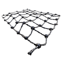 A Close-Up View of a Rope Net with a Transparent Background, Perfect for Design Projects or 3D Models. png