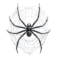 Metallic Spider in a Web with a Transparent Background png