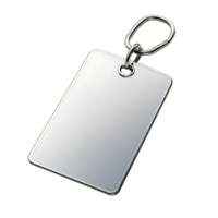 Blank Metal Tag with Transparent Background, Ideal for Branding and Keychains png