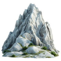 Isolated Mountain Peak with Transparent Background, Ideal for Digital Compositing and Design Projects png