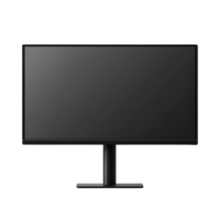Black Monitor with Transparent Background,  Minimalist Design for Modern Workspaces png