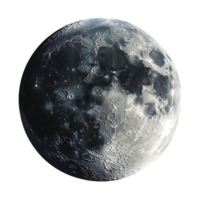 A Close-Up View of the Moon's Surface with a Transparent Background png