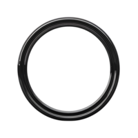 Black Circle Frame with Transparent Background, Perfect for Designs and Projects png