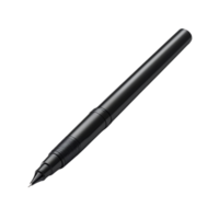 Black Pen Isolated on a Transparent Background, Writing Instrument with a Smooth Finish and a Classic Design png