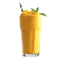 Refreshing Mango Smoothie with a Transparent Background, Perfect for Summer png
