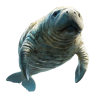 Manatee with a Transparent Background, a Gentle Giant in the Ocean Depths png