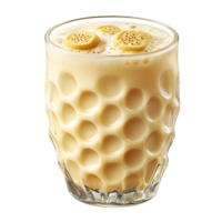 Creamy Banana Smoothie with a Transparent Background, Perfect for Summer png