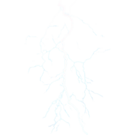 Lightning Bolt Striking with a Transparent Background, Ideal for Design Projects and Compositions png