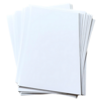 Stack of White Paper Sheets with Transparent Background, Perfect for Mockups and Designs png
