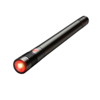 Black Laser Pointer Emits Red Light Beam With Transparent Background png