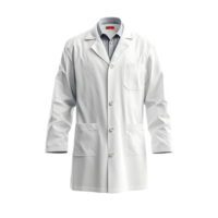 White Lab Coat with Transparent Background, Perfect for Mockups and Designs png