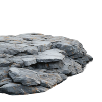 A Rugged Gray Rock Formation with a Transparent Background, Ideal for Design and Composition png