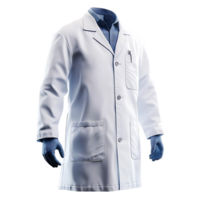White Lab Coat with Transparent Background, a Professional Look for Doctors and Scientists png