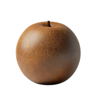 A Single Brown Apple Isolated on a Transparent Background png