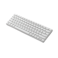 White Wireless Keyboard with Transparent Background, Modern Design for Typing and Productivity png